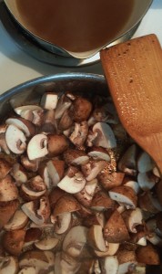 Start of the homemade cream of mushroom sauce