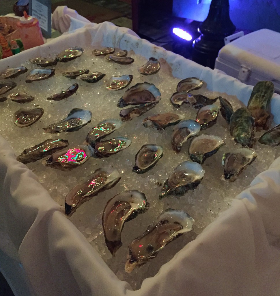 Raw oysters ready to eat